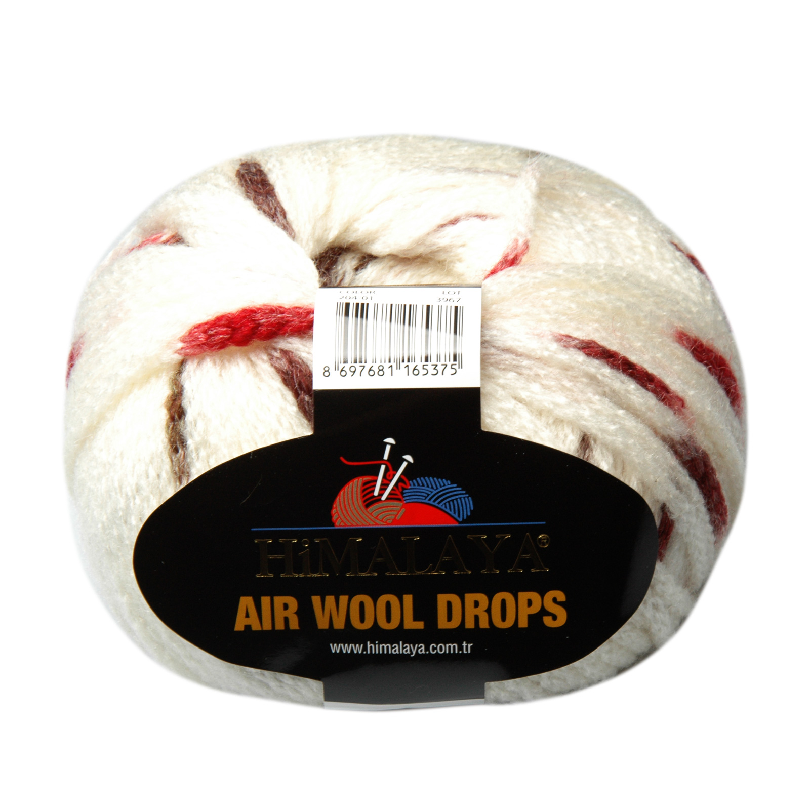himalaya air wool drops - cream/brown/green/red (20401) - 100gr (153mt) | 1st