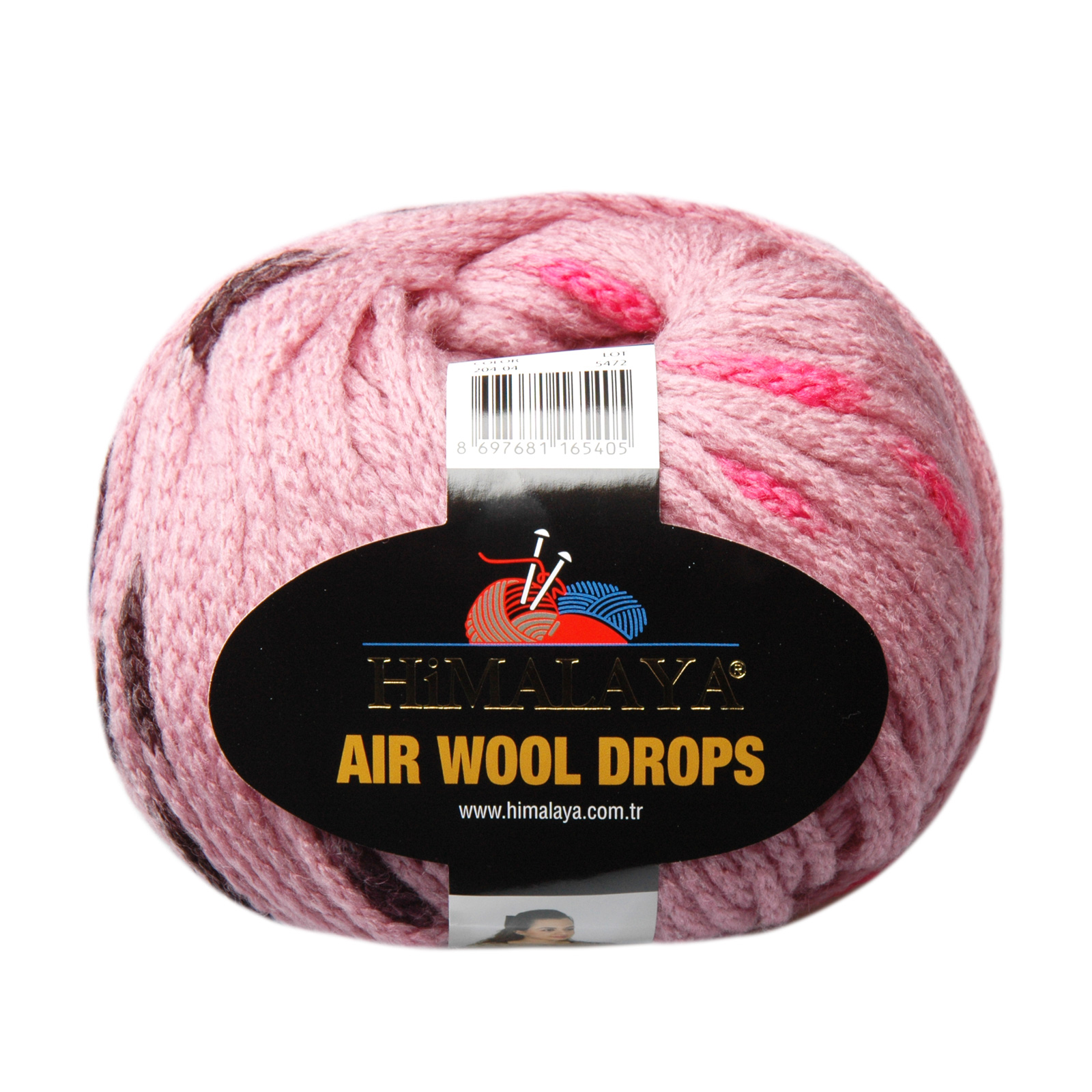 himalaya air wool drops - pink/purple/black/fuchsia (20404) - 100gr (153mt) | 1st