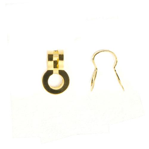 gold plated ball chain connector 8x4mm (width 1,5mm) | 20pc