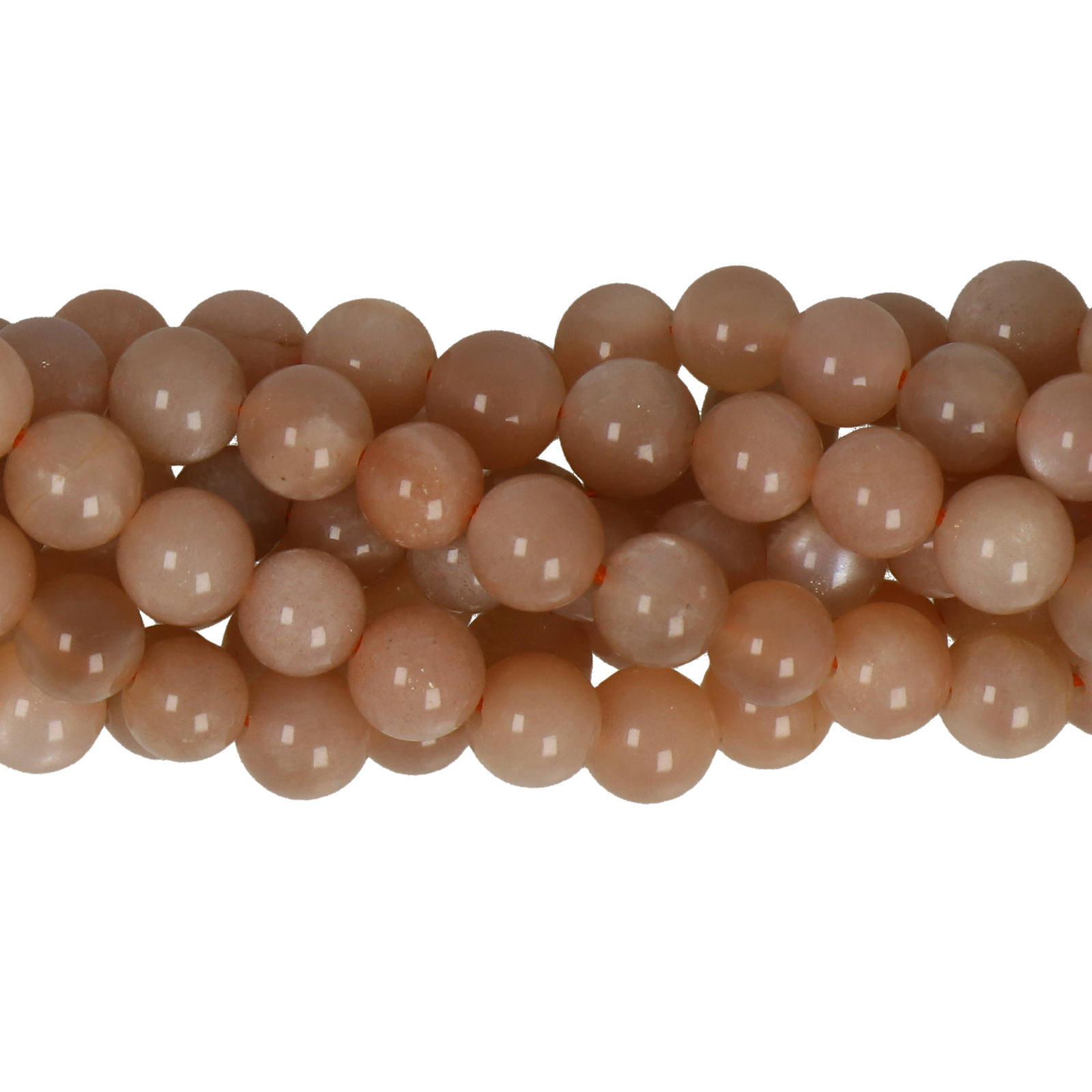 peach moonstone smoooth round 6-7mm | 15pc