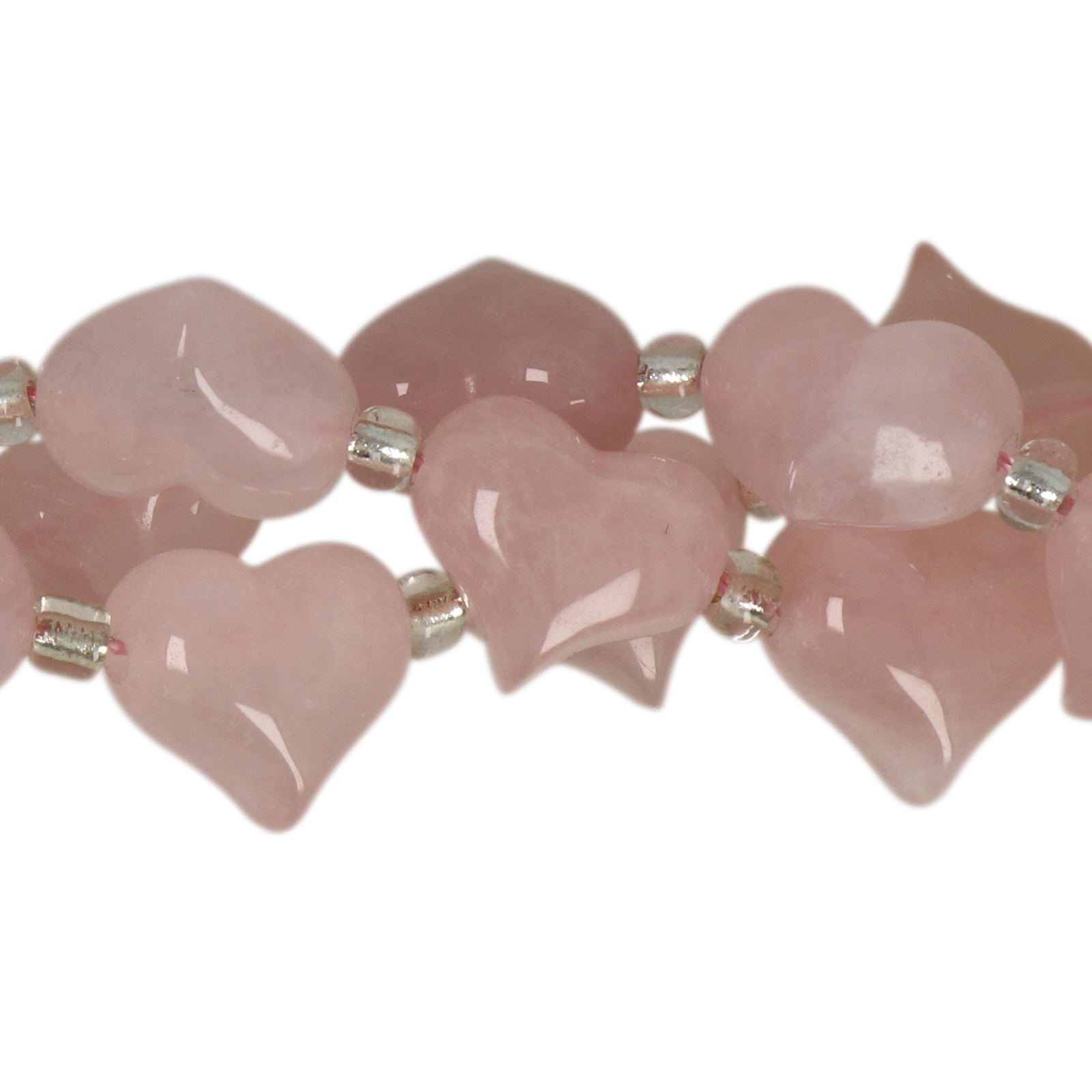 madagascar rose quartz smooth heart 15x13mm | 1pc