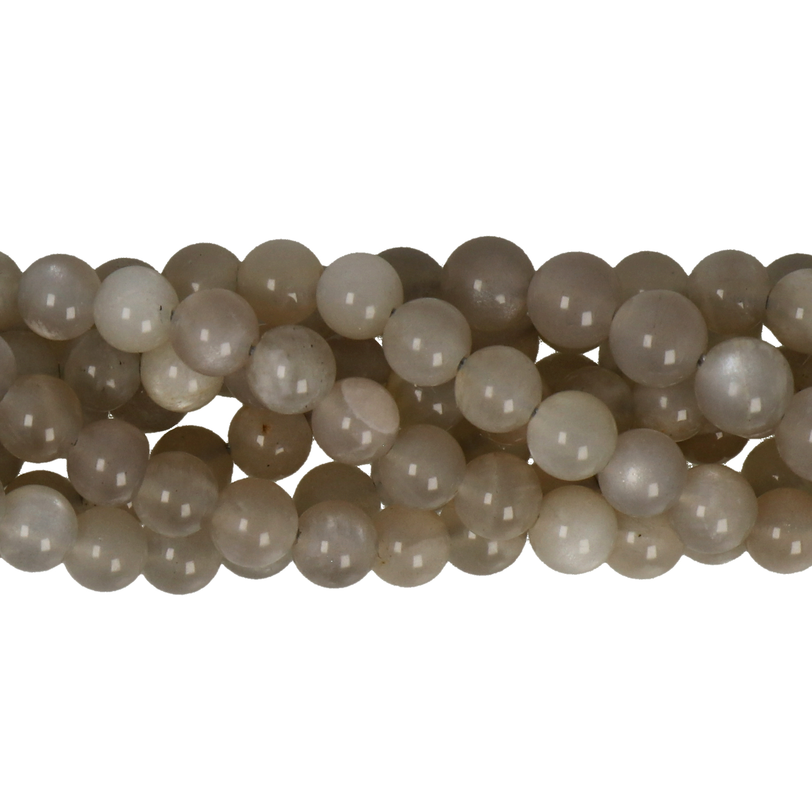 grey moonstone smoooth round 6mm | 15/16-inch strand