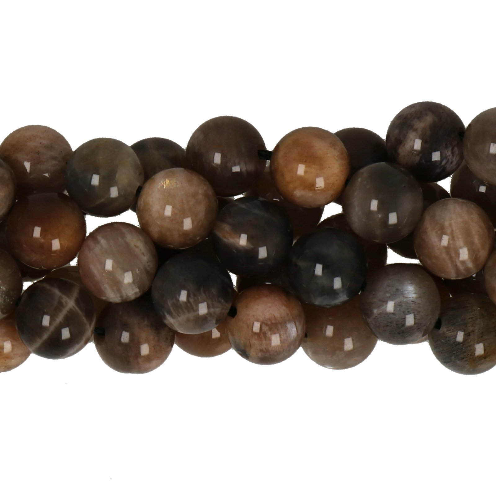 black sunstone smooth round 8mm | 15/16-inch strand