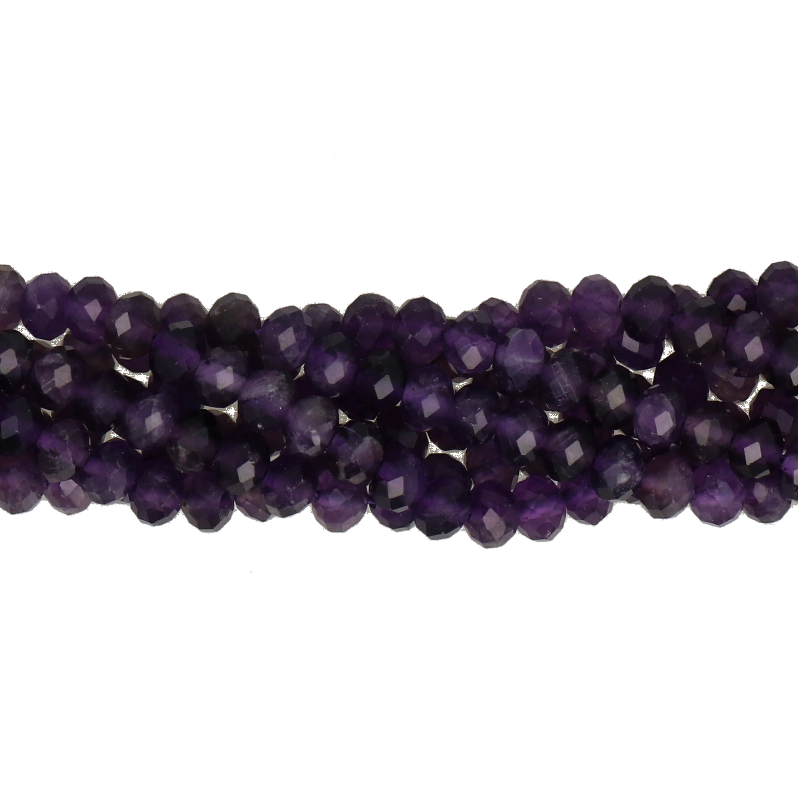 amethyst facettierte rondelle 6x4mm | 15st