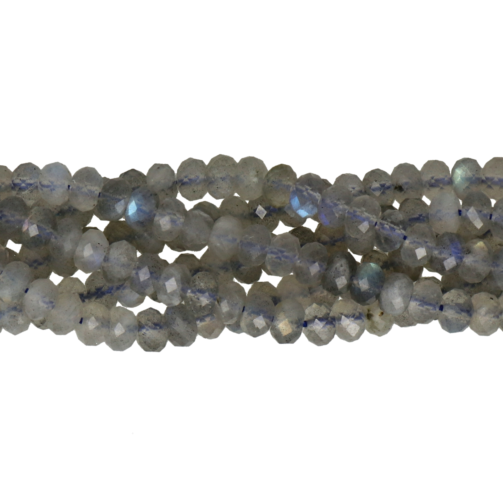 labradorite faceted roundelle 5x3mm | 15pc
