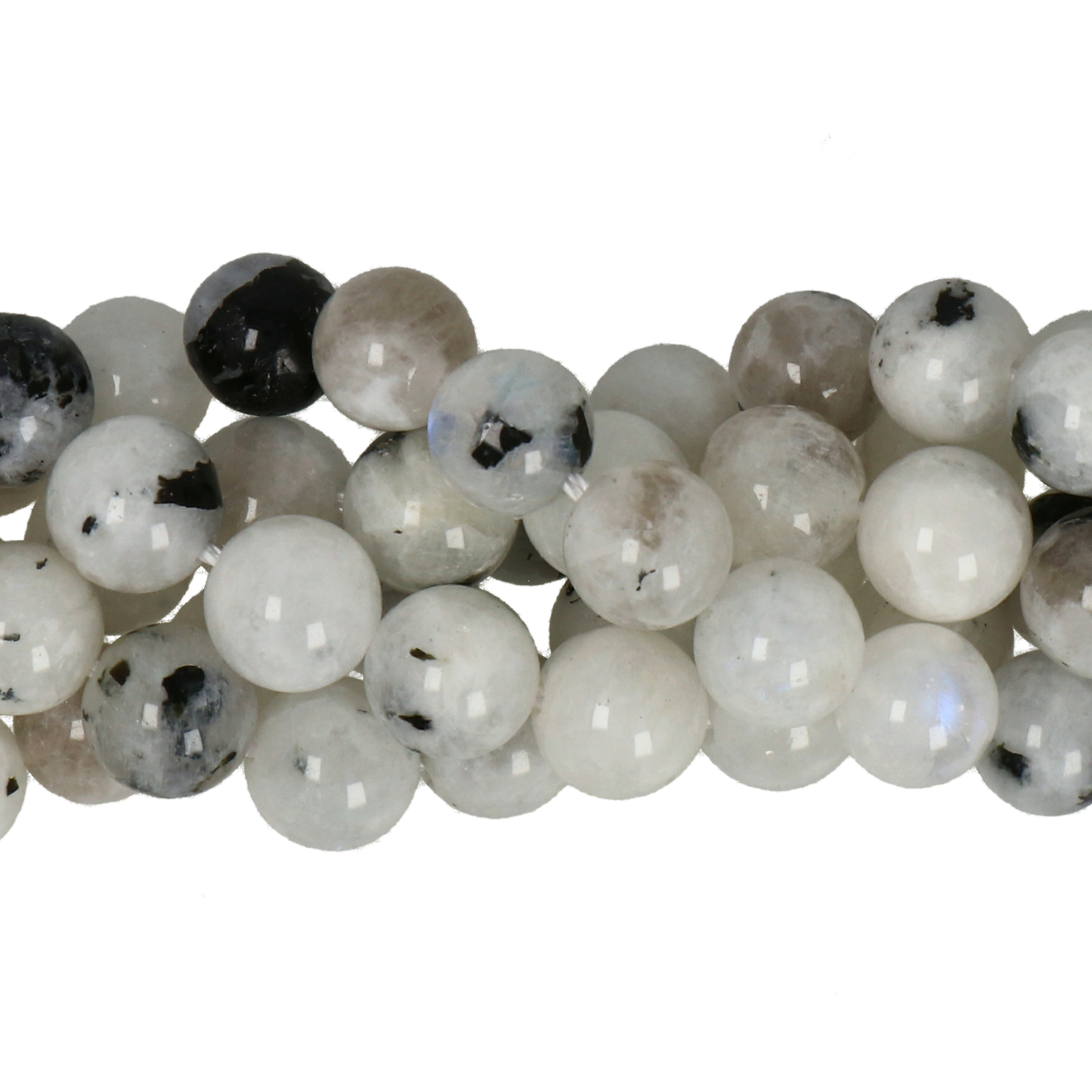 white blue moonstone smooth round 8mm | 15/16-inch strand