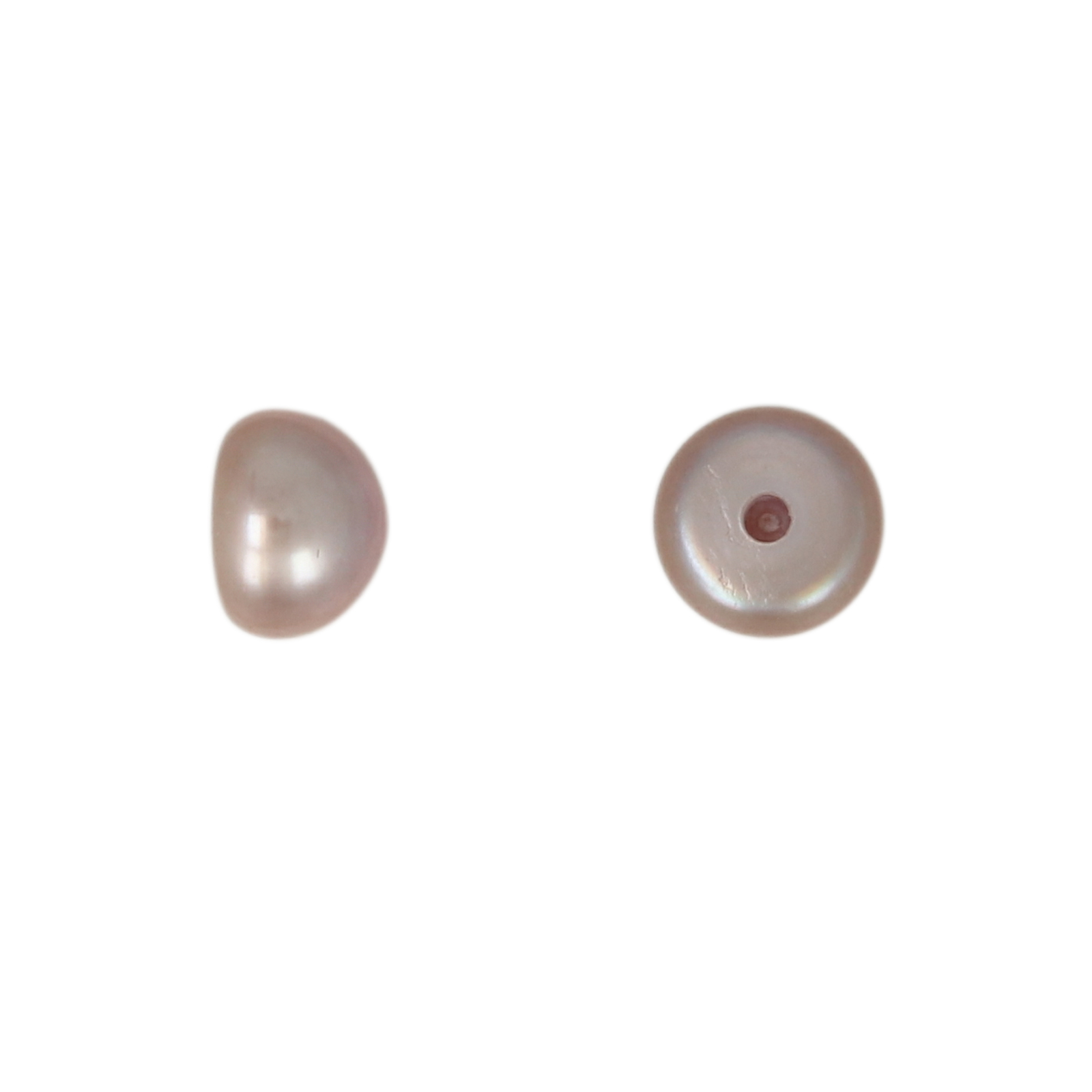 freshwater pearls lilac half-drilled button 5,5-6mm | 4pc