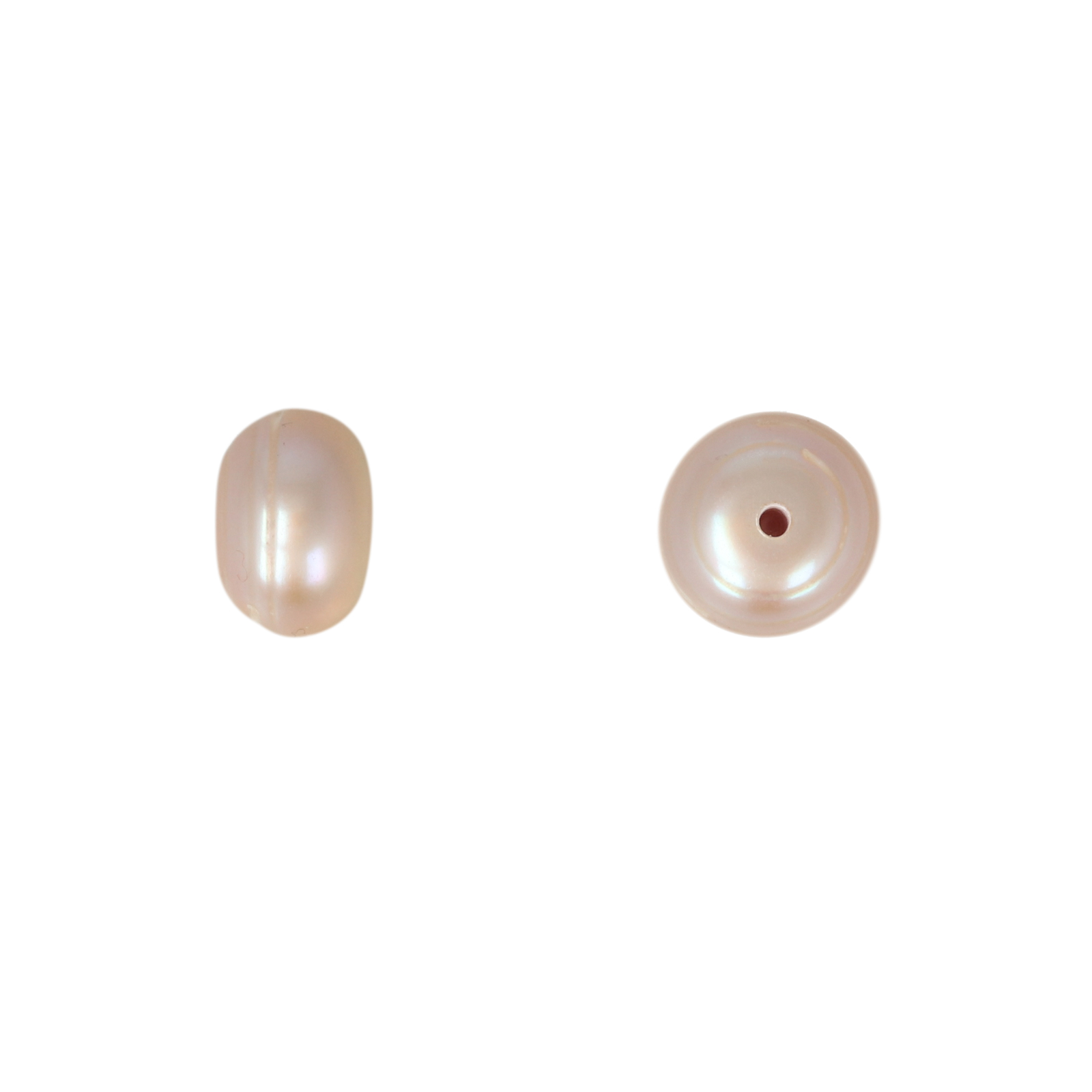 freshwater pearls pink half-drilled button 9-9,5mm | 2pc