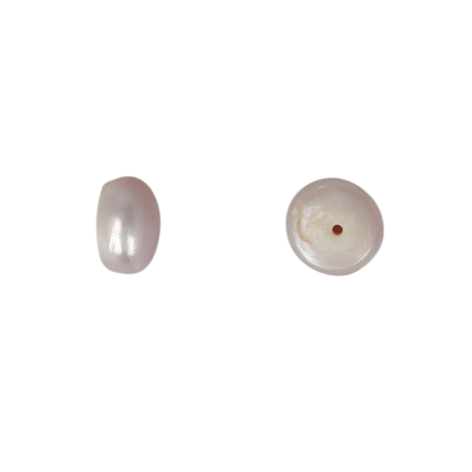 freshwater pearls lilac half-drilled button 9-9,5mm | 2pc