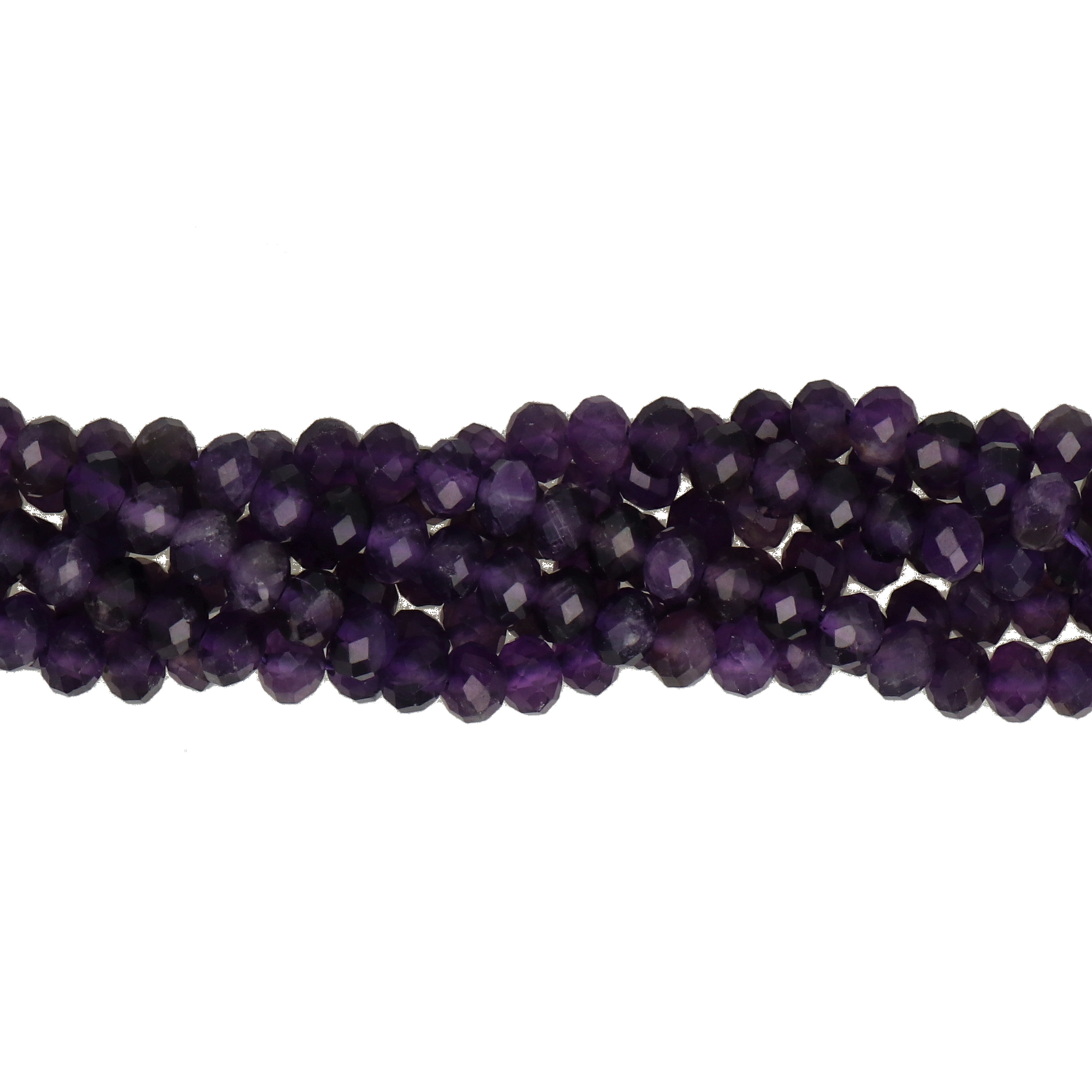 amethyst facettierte rondelle 4x3mm | 20st