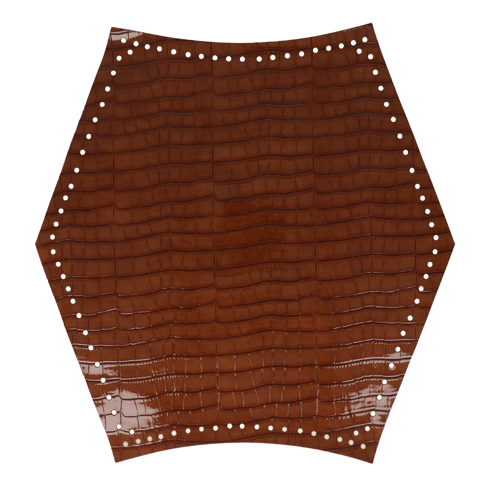 hobo bag set - pu leather caramel crocodile - 38x36cm | 1pc