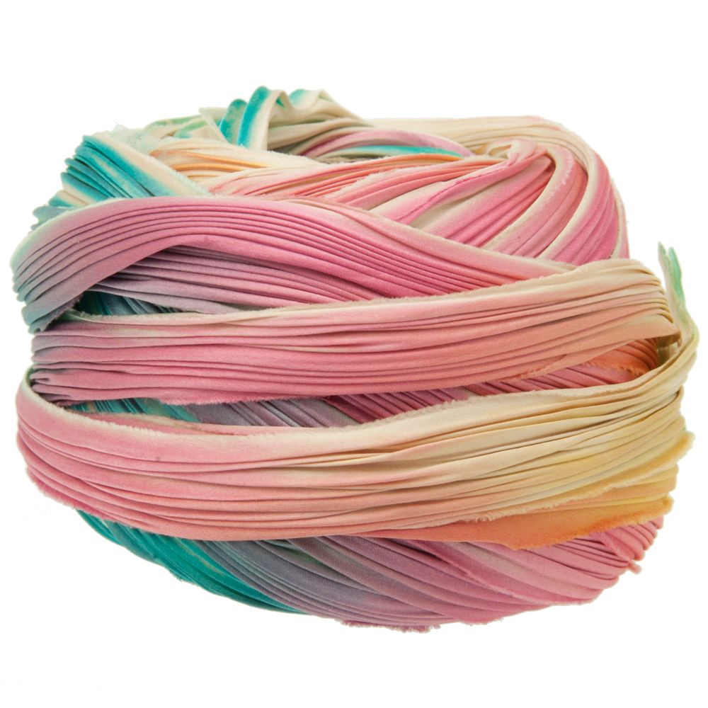 silk shibori ribbon - ecru borealis | 10cm