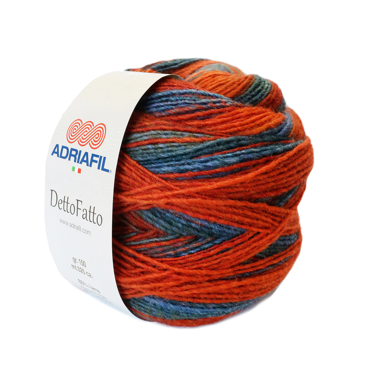 adriafil dettofatto - orange/blue/rust (88) - 150gr (525mt) | 1pc