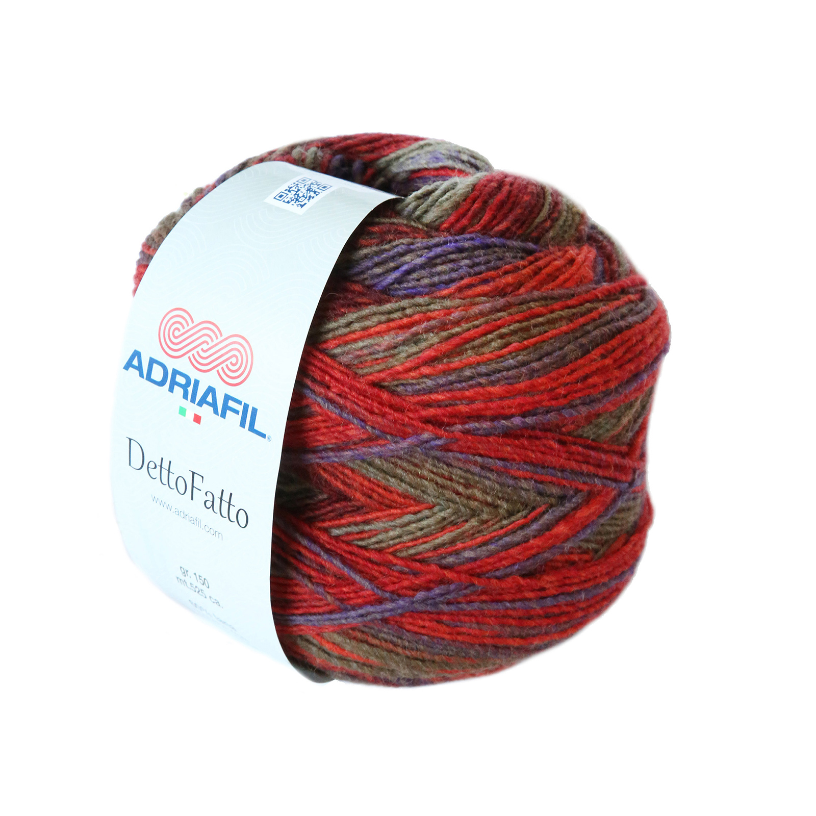 adriafil dettofatto - red/purple/moss (90) - 150gr (525mt) | 1pc