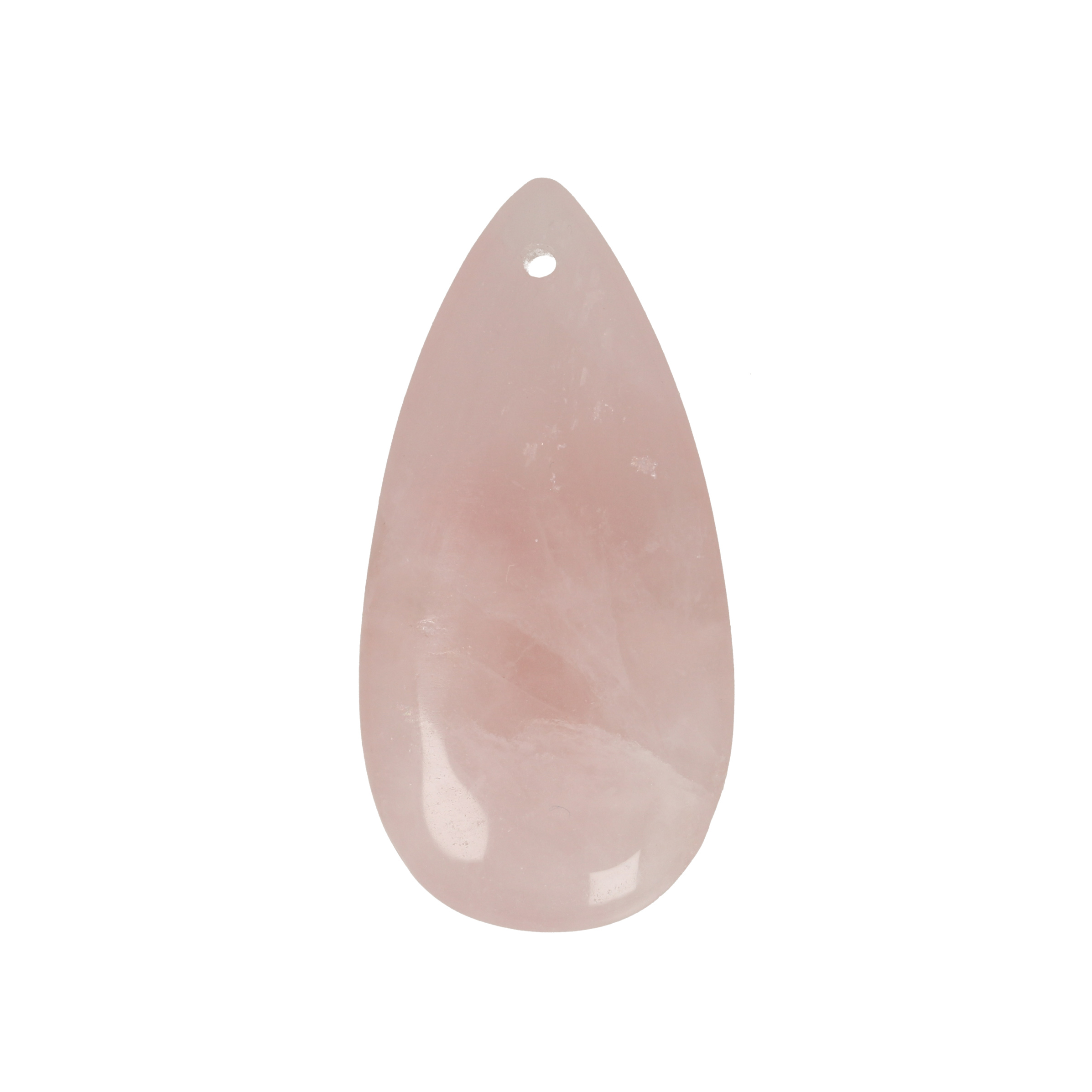 madagascar rose quartz pendant smooth drop 40x20mm | 1pc