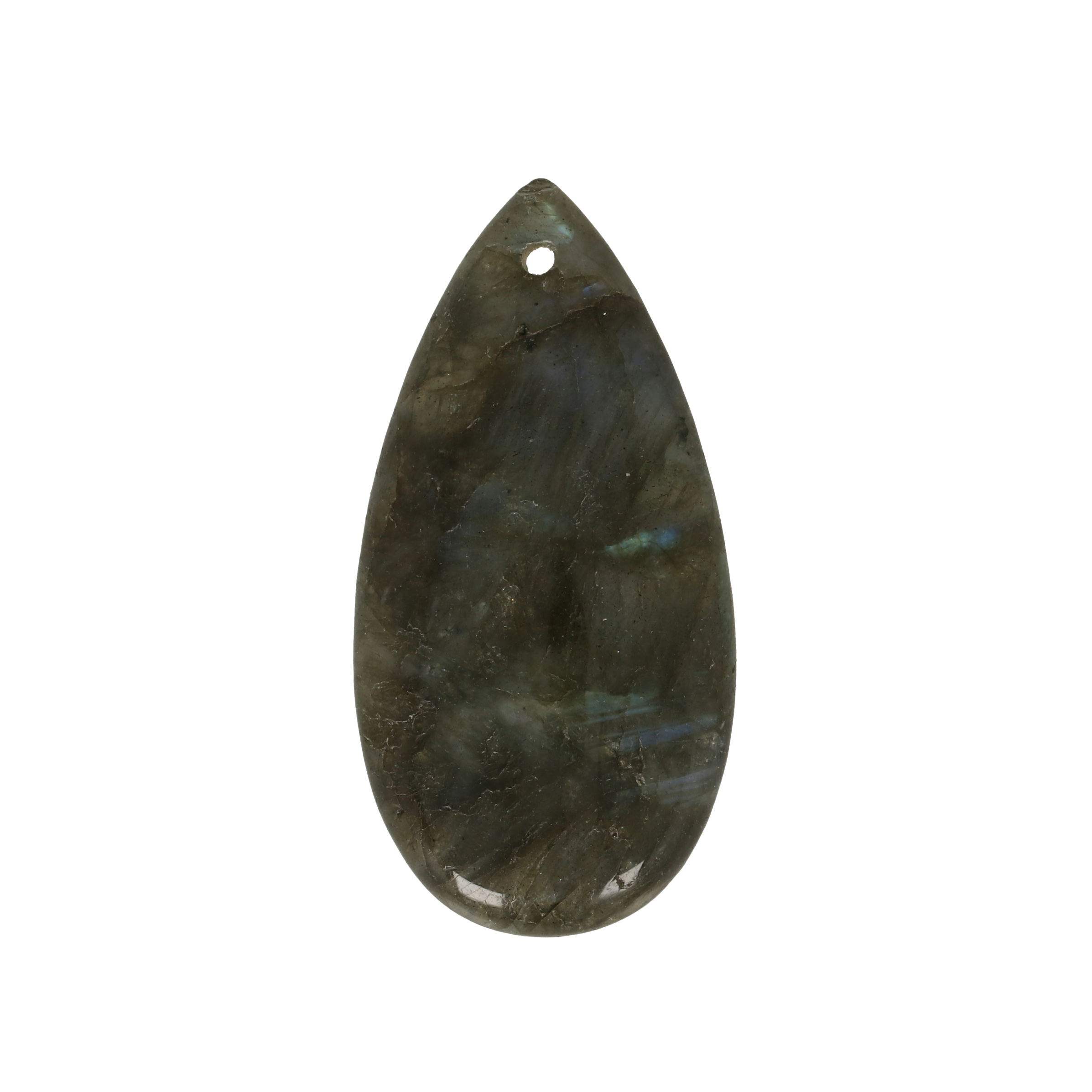 labradorite pendant smooth drop 40x20mm | 1pc