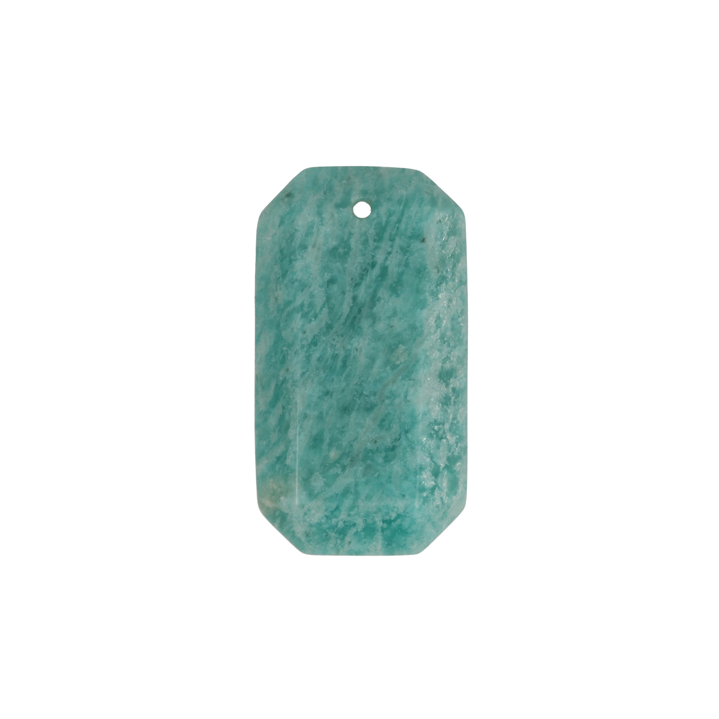 amazonite pendant faceted rectangle 28x15mm | 1pc