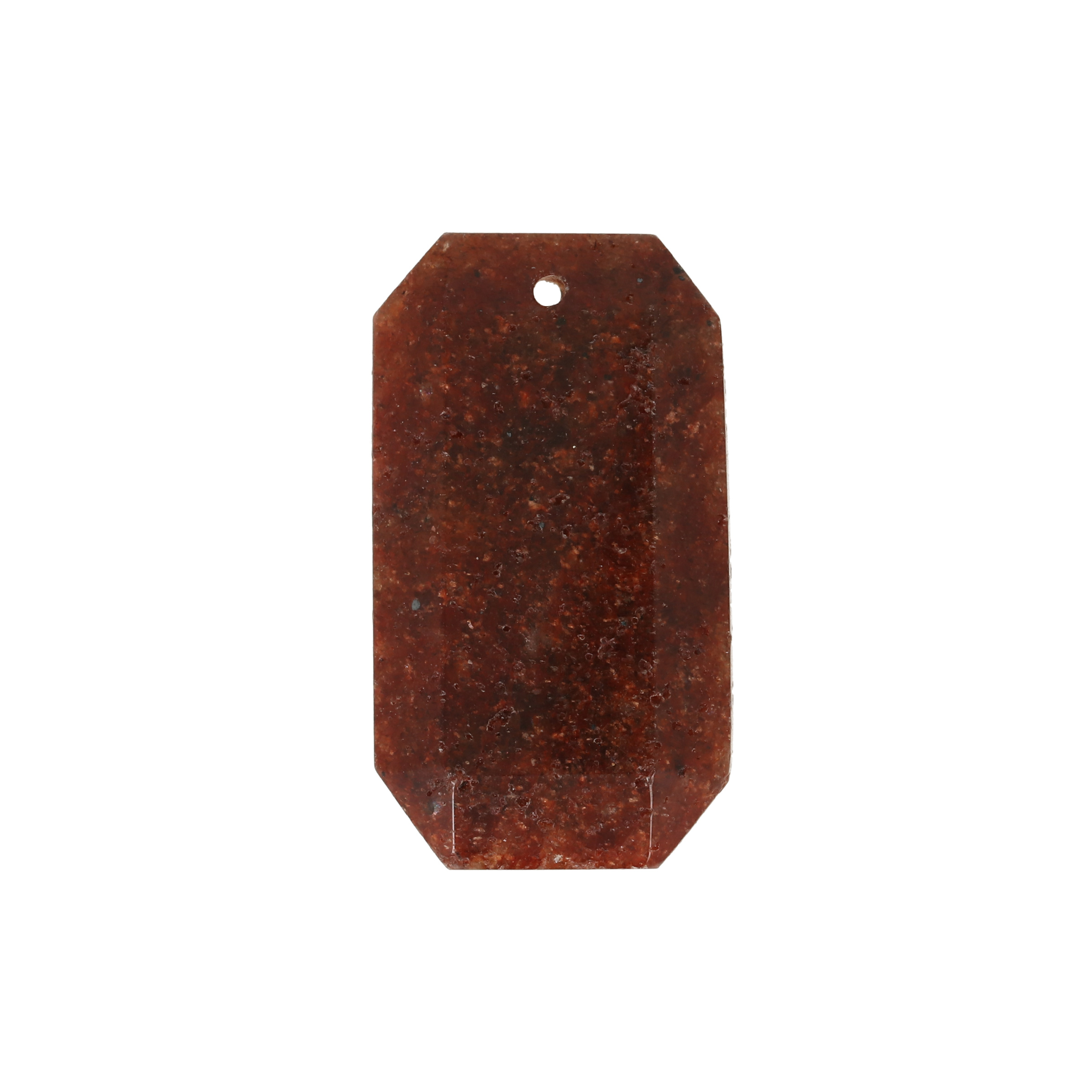 anhänger strawberry quarz facettierte rechteck 35x20mm | 1st