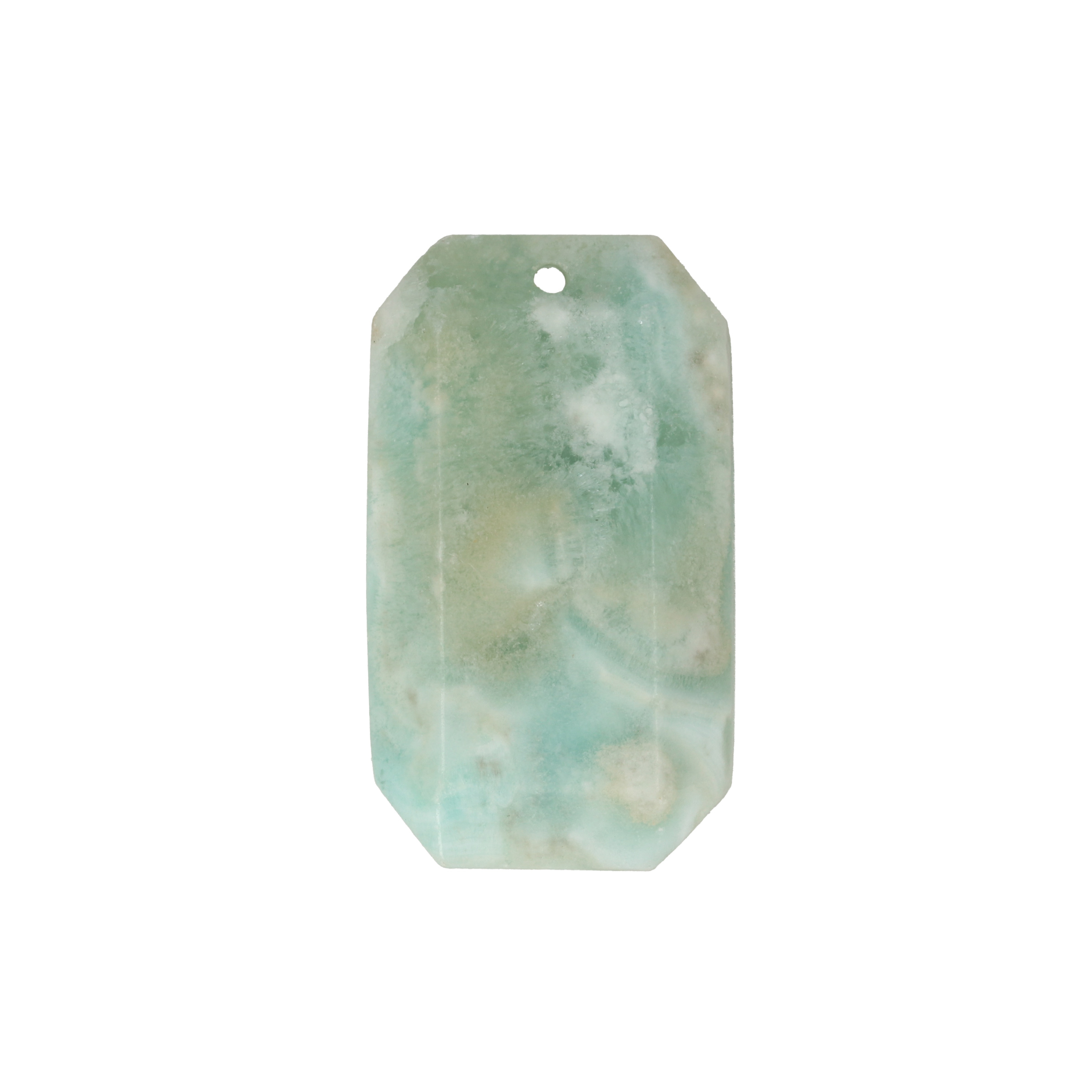 emimorfite pendant faceted rectangle 35x20mm | 1pc