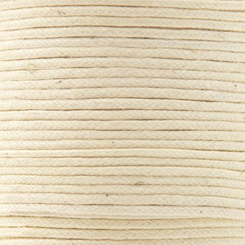 beige waxed cotton cord 1mm | 25mt