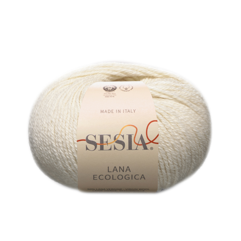 sesia lana ecologica - ivory (0080) - 50gr (85mt) | 1pc