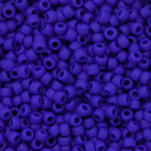 rocaille toho seed beads 8/0 opaque frosted navy blue (48f) | 10gr