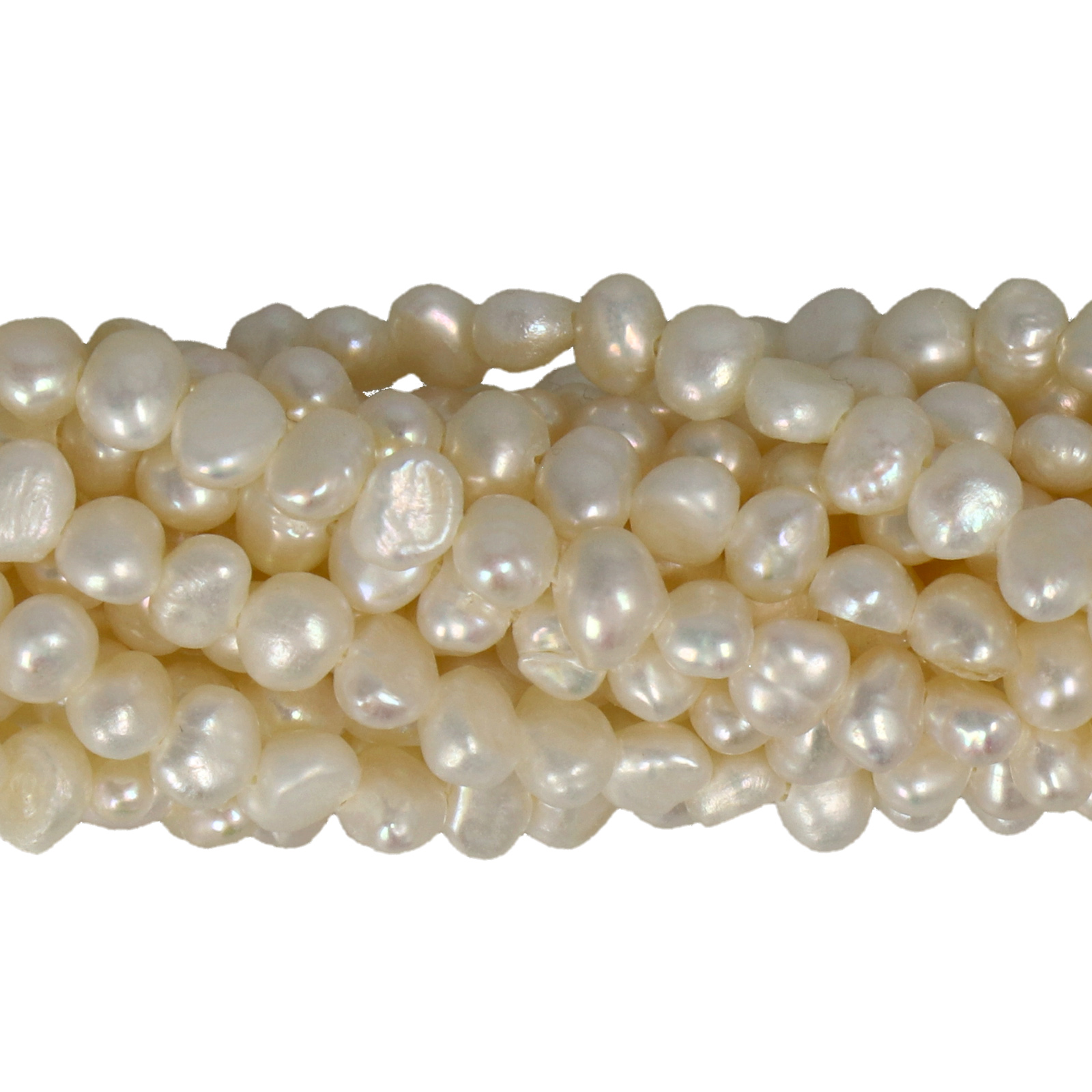 freshwater pearls white mini baroque 3-4mm | 13/14-inch strand