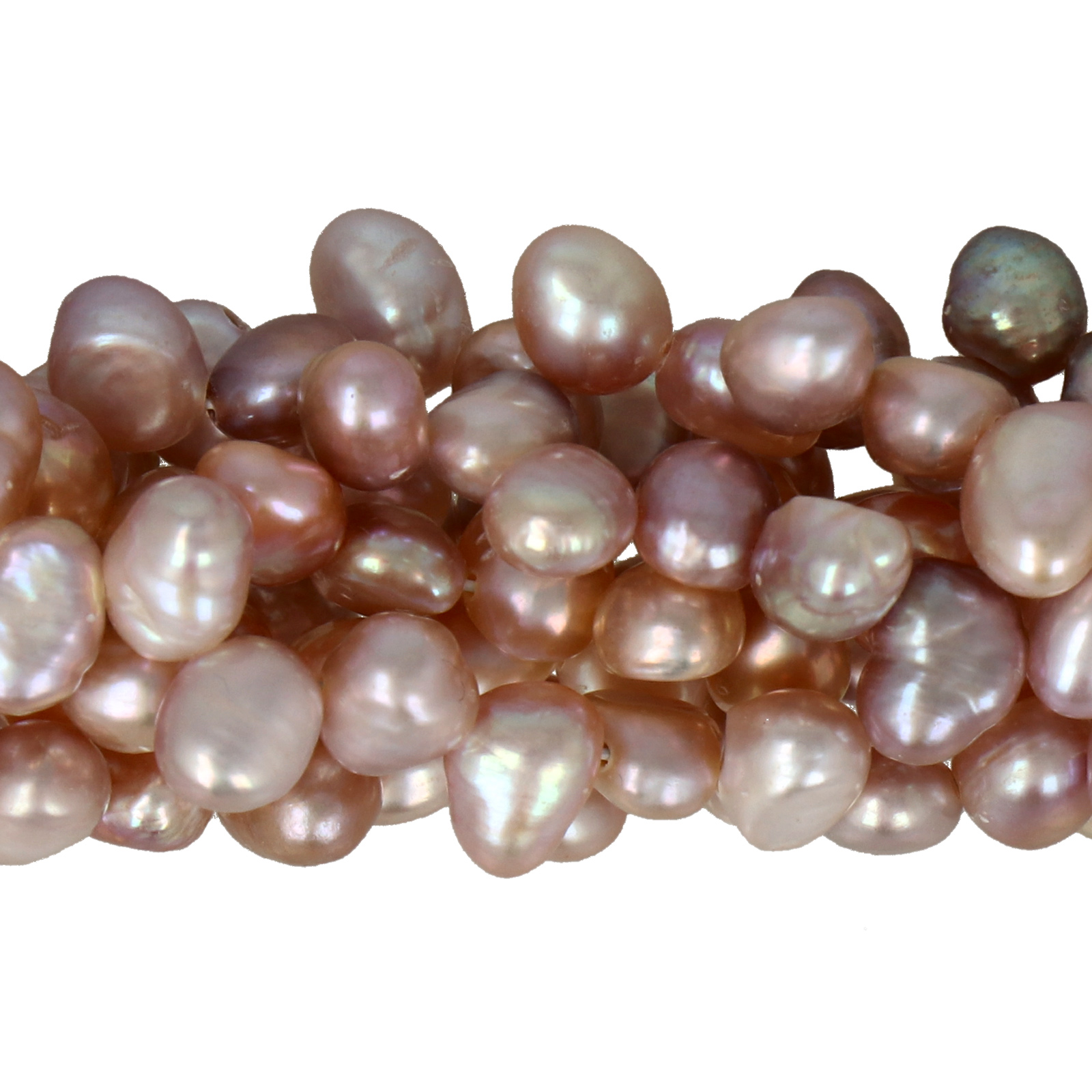 freshwater pearls light lilac side-drilled baroque 5-7mm | 14/15-inch strand
