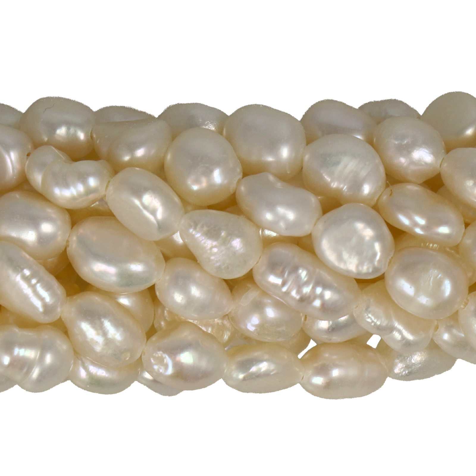 freshwater pearls white baroque 5-6mm | 13/14-inch strand