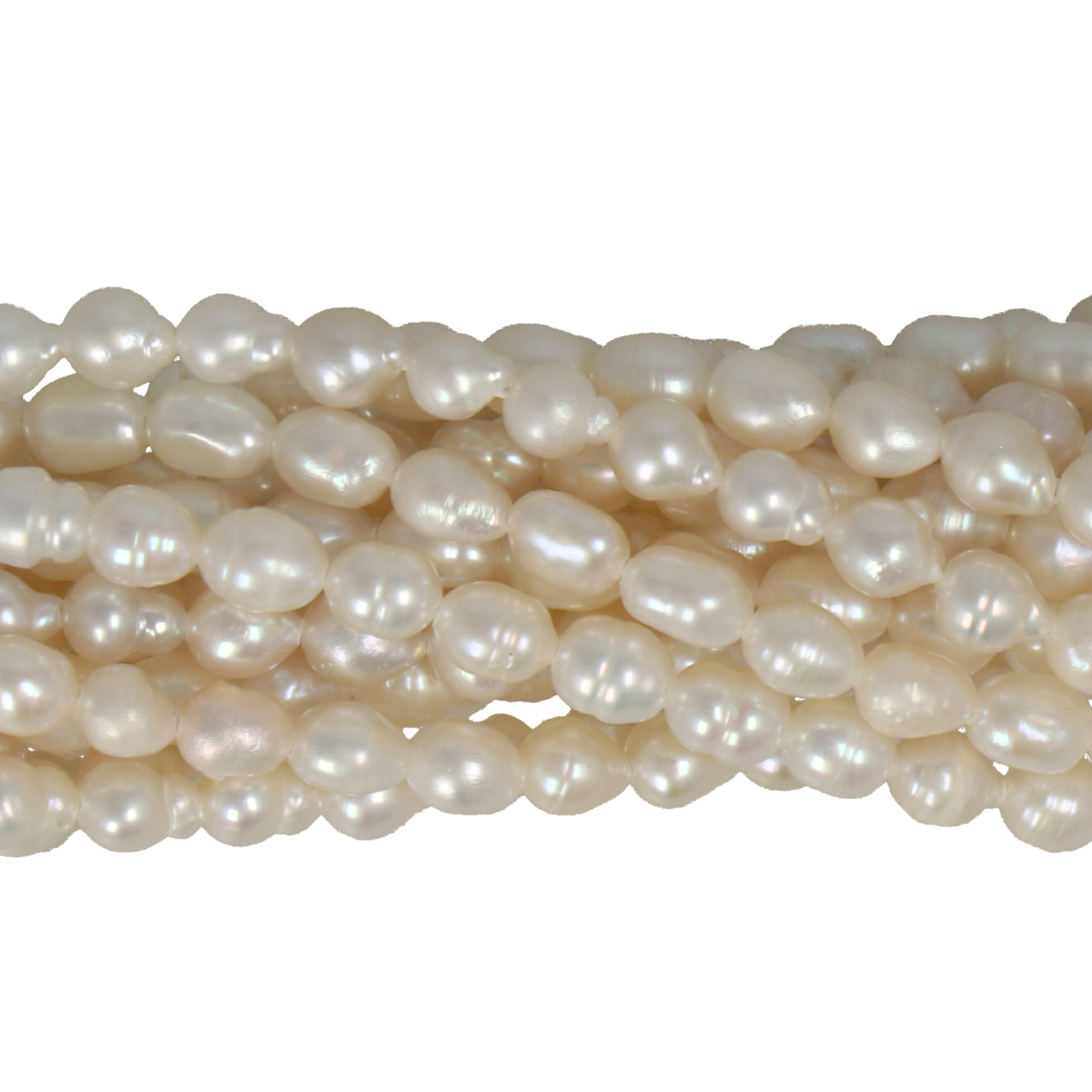 freshwater pearls white rice 3-4mm | 14/15-inch strand