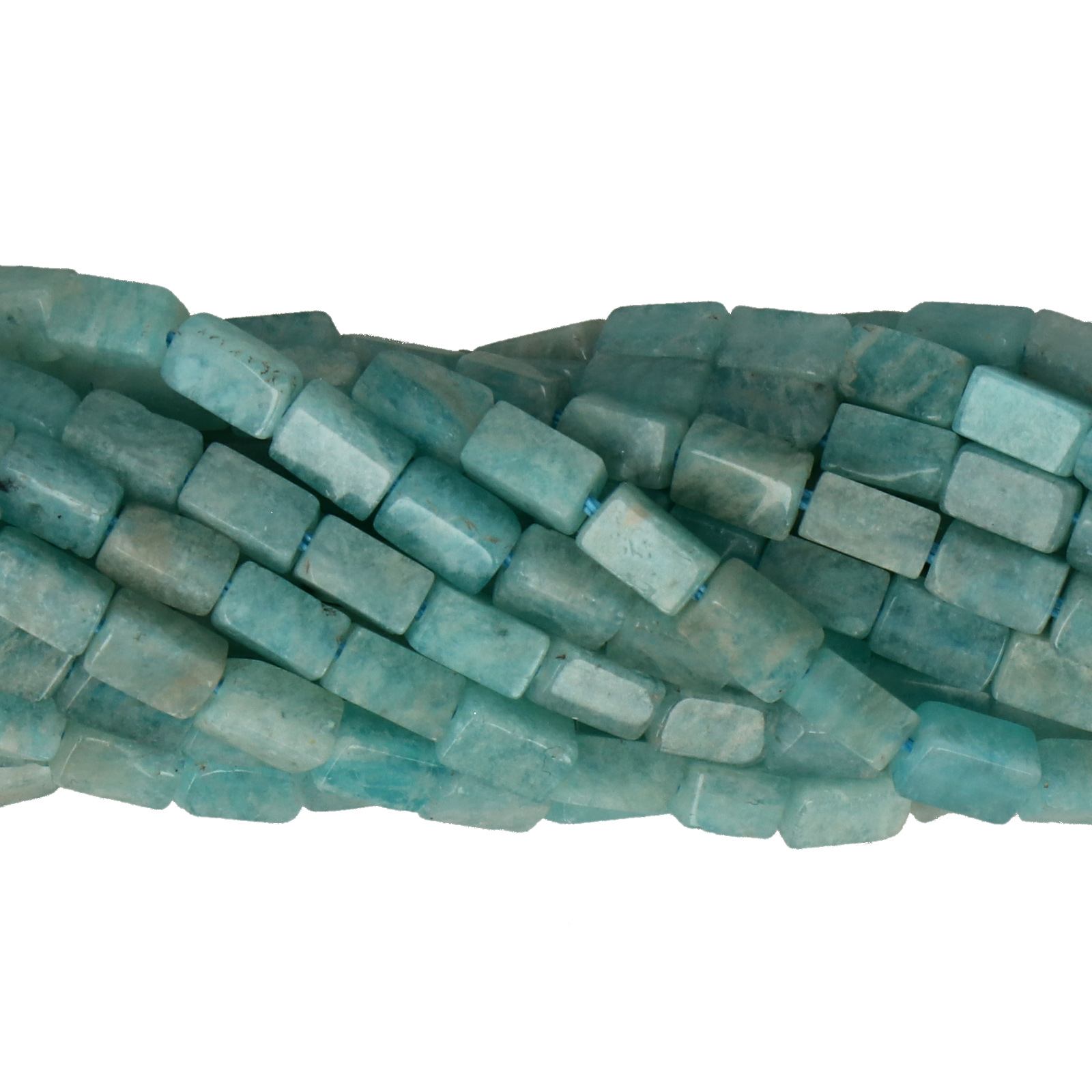 amazonite mini faceted tube 4x2,5mm | 15/16-inch strand