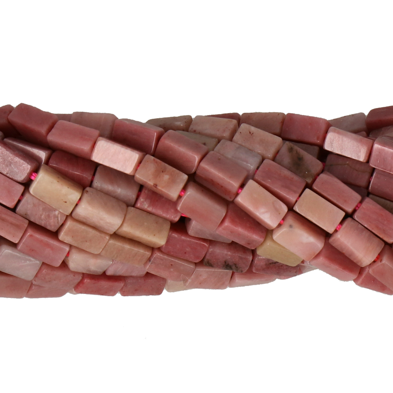 rodhonite mini faceted tube 4x2,5mm | 15/16-inch strand