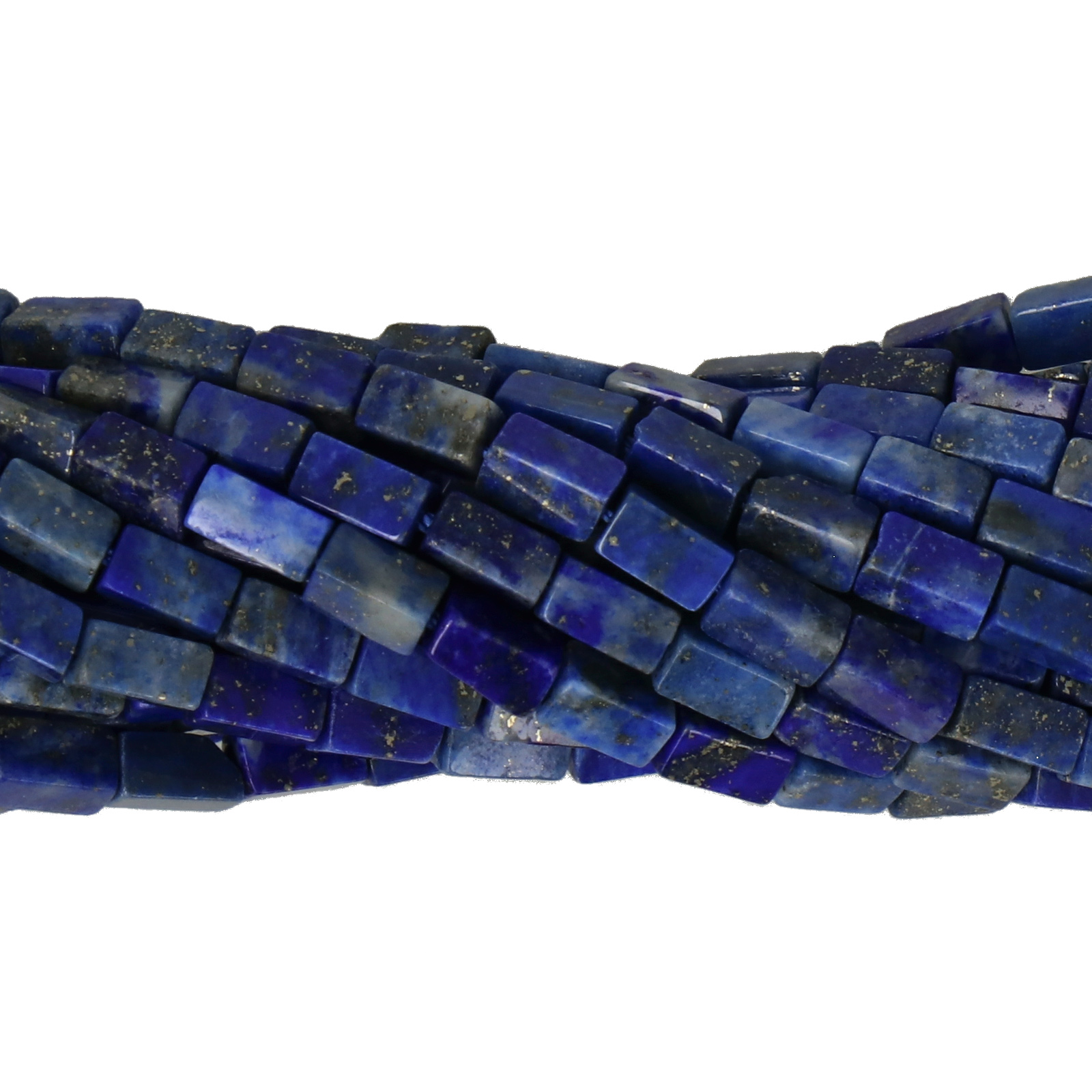 lapislazzuli mini faceted tube 4x2,5mm | 15/16-inch strand