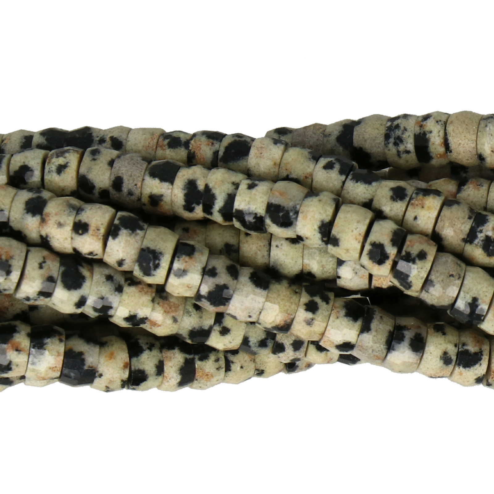 jaspis dalmata facettiertes rondelle 4x2mm | strang 38/40cm