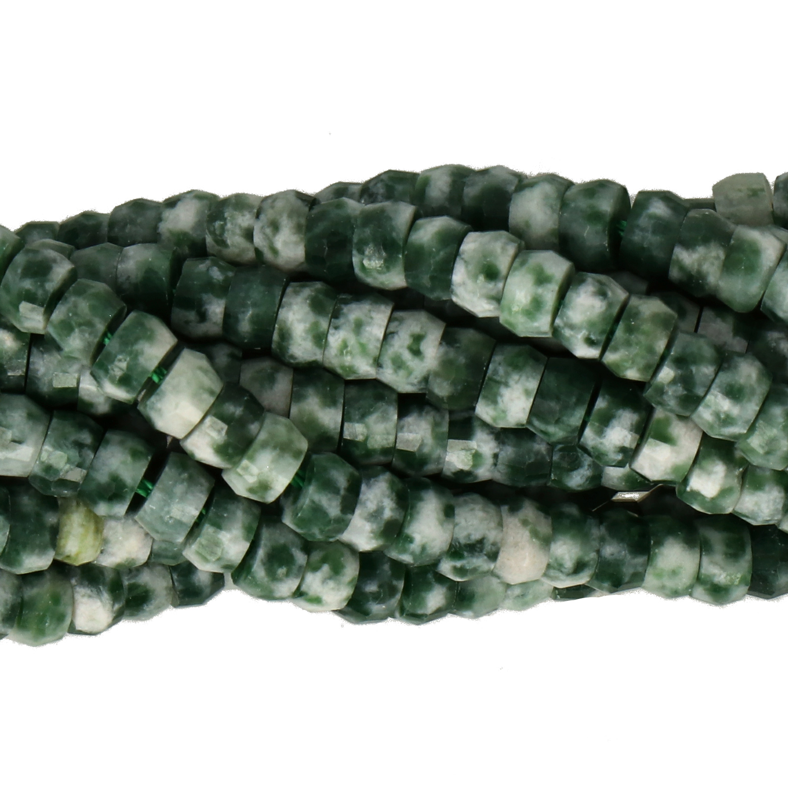tree agate faceted roundelle 4x2mm | 15/16-inch strand