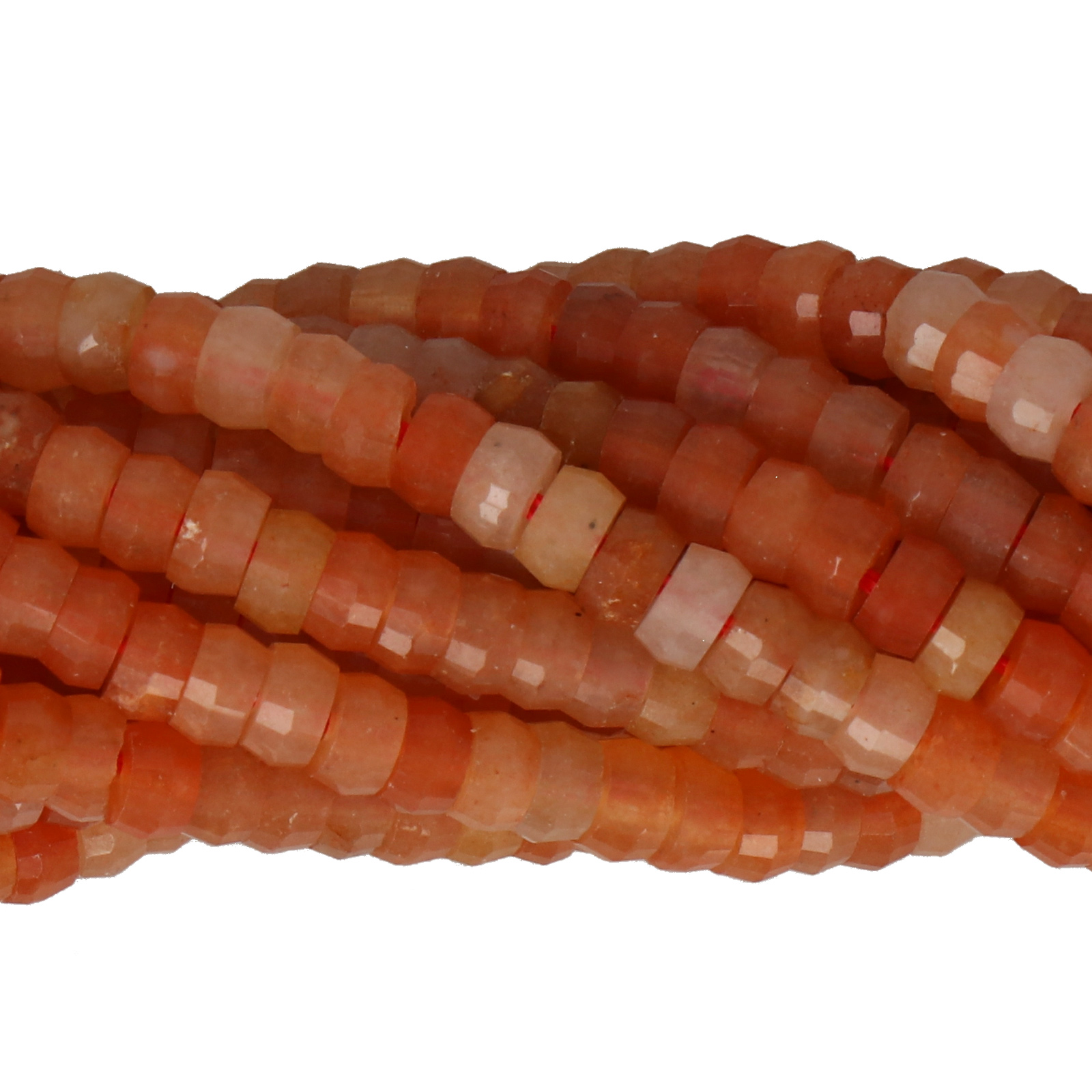 roter aventurin facettiertes rondelle 4x2mm | strang 38/40cm