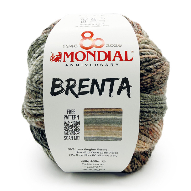 brenta mondial - grey/beige/cinnamon (635) - 200g (400mt) | 1pc