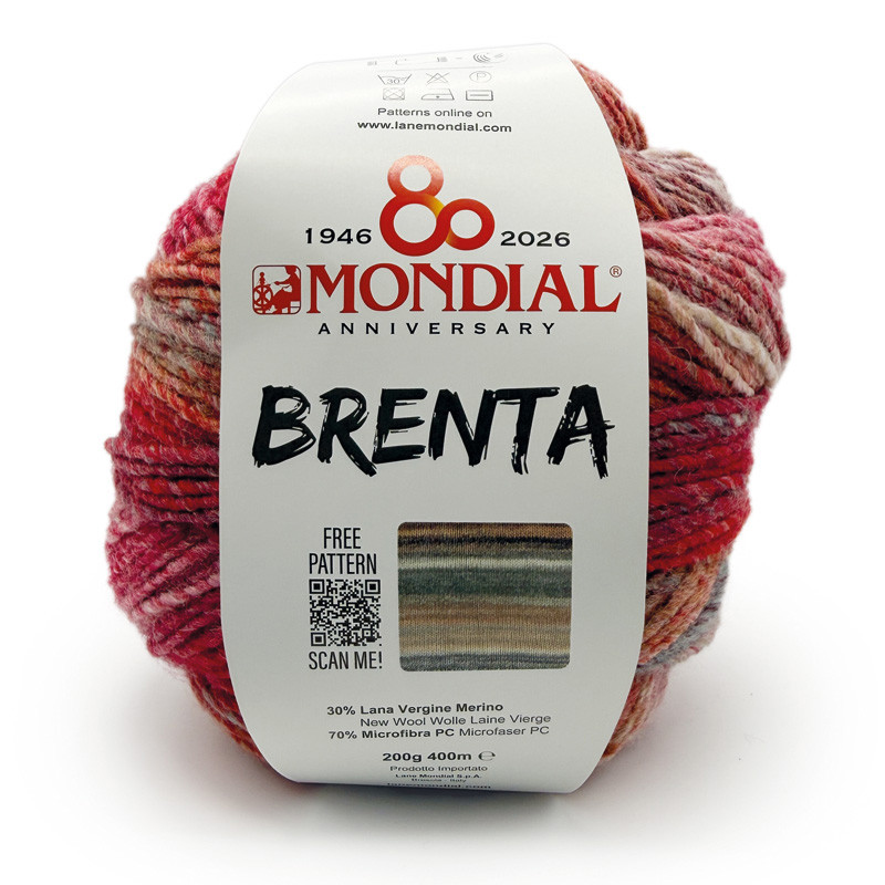 brenta mondial - rot/sand/rosa (640) - 200g (400mt) | 1st
