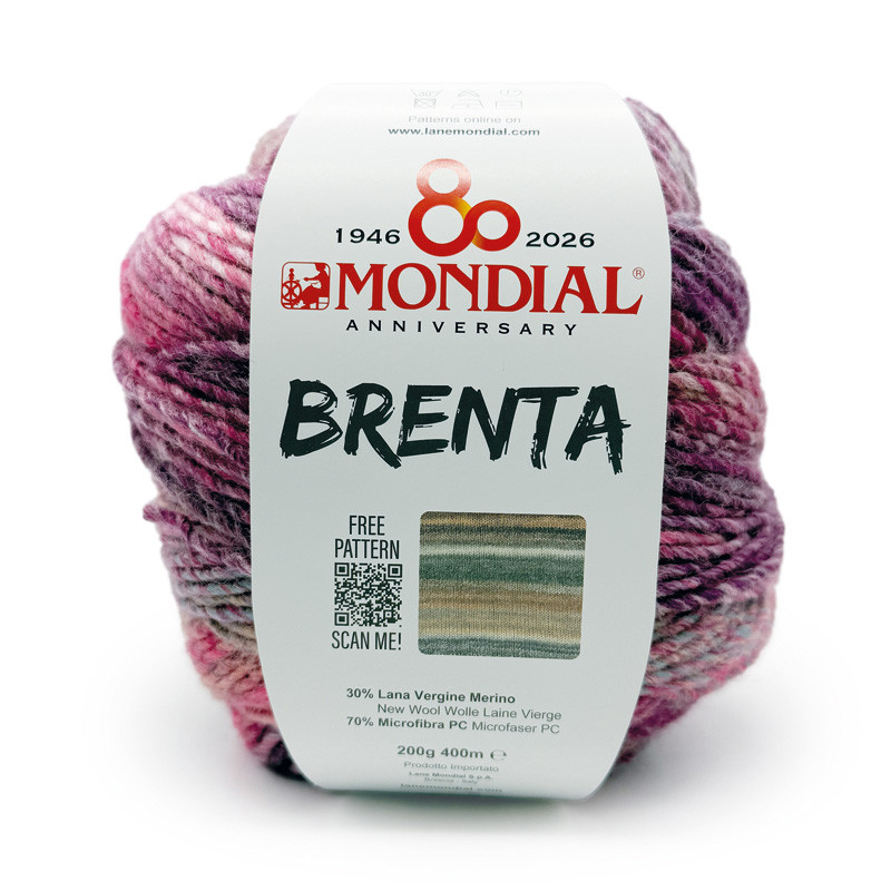 brenta mondial - cyclamen/rose/lilac (641) - 200g (400mt) | 1pc