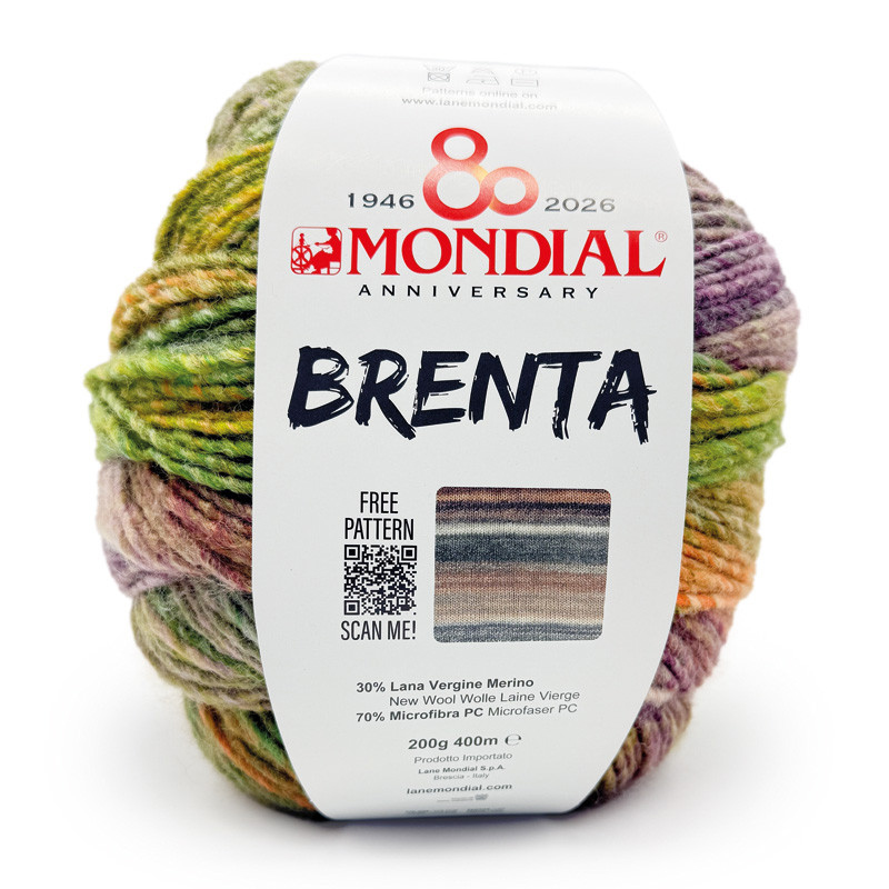 brenta mondial - green/violet/orange (642) - 200g (400mt) | 1pc