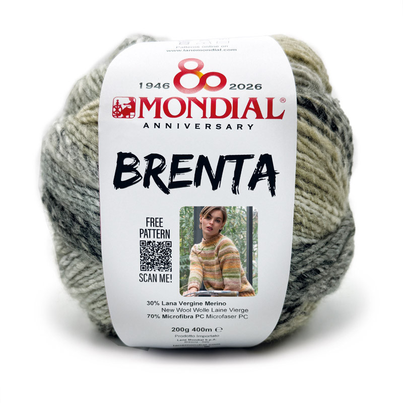 brenta mondial - grey/milk/black (648) - 200g (400mt) | 1pc
