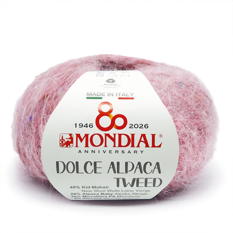 dolce alpaca tweed mondial - pink (402) - 50gr (120mt) | 1pc