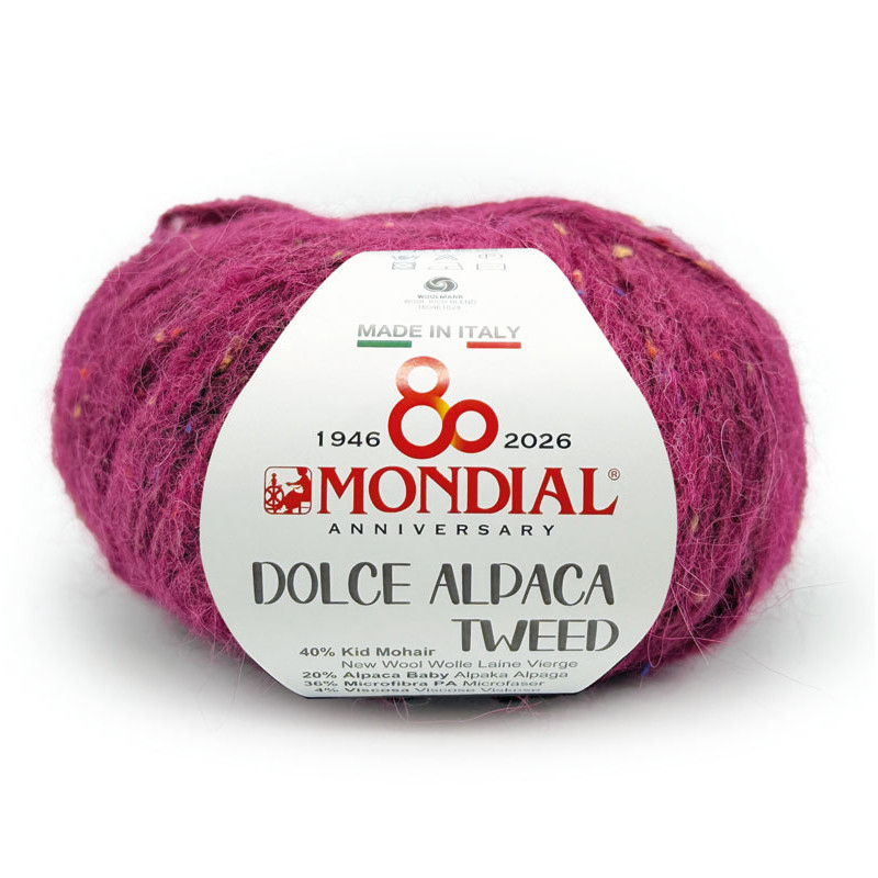 dolce alpaca tweed mondial - bordeaux (403) - 50gr (120mt) | 1pc