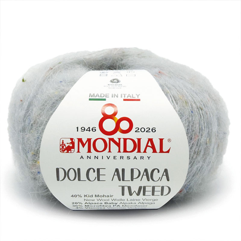 dolce alpaca tweed mondial - grau (406) - 50gr (120mt) | 1st