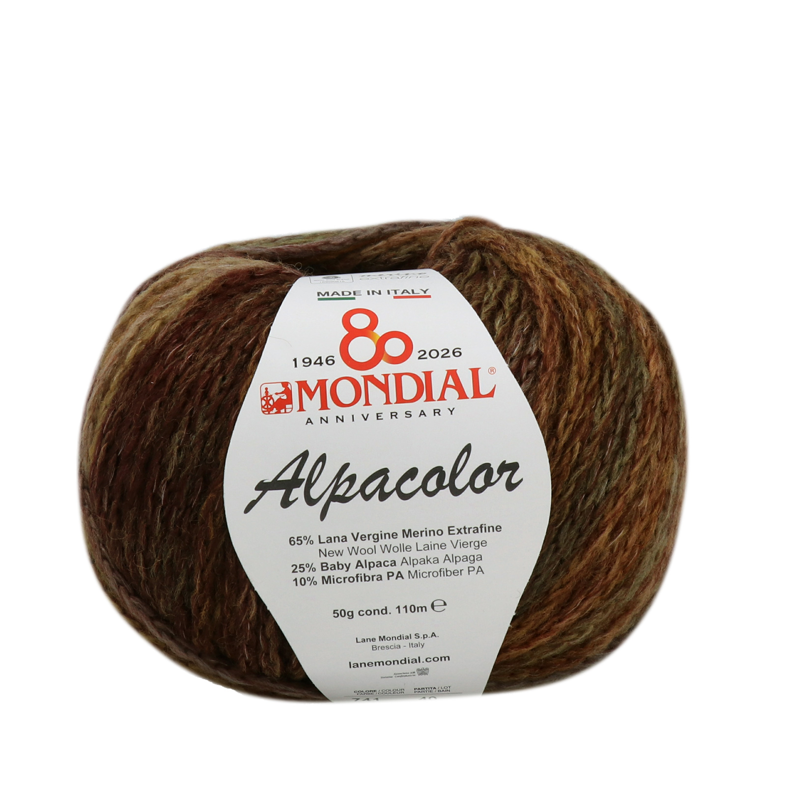 alpacolor mondial - moka (741) - 50g (110mt) | 1pc