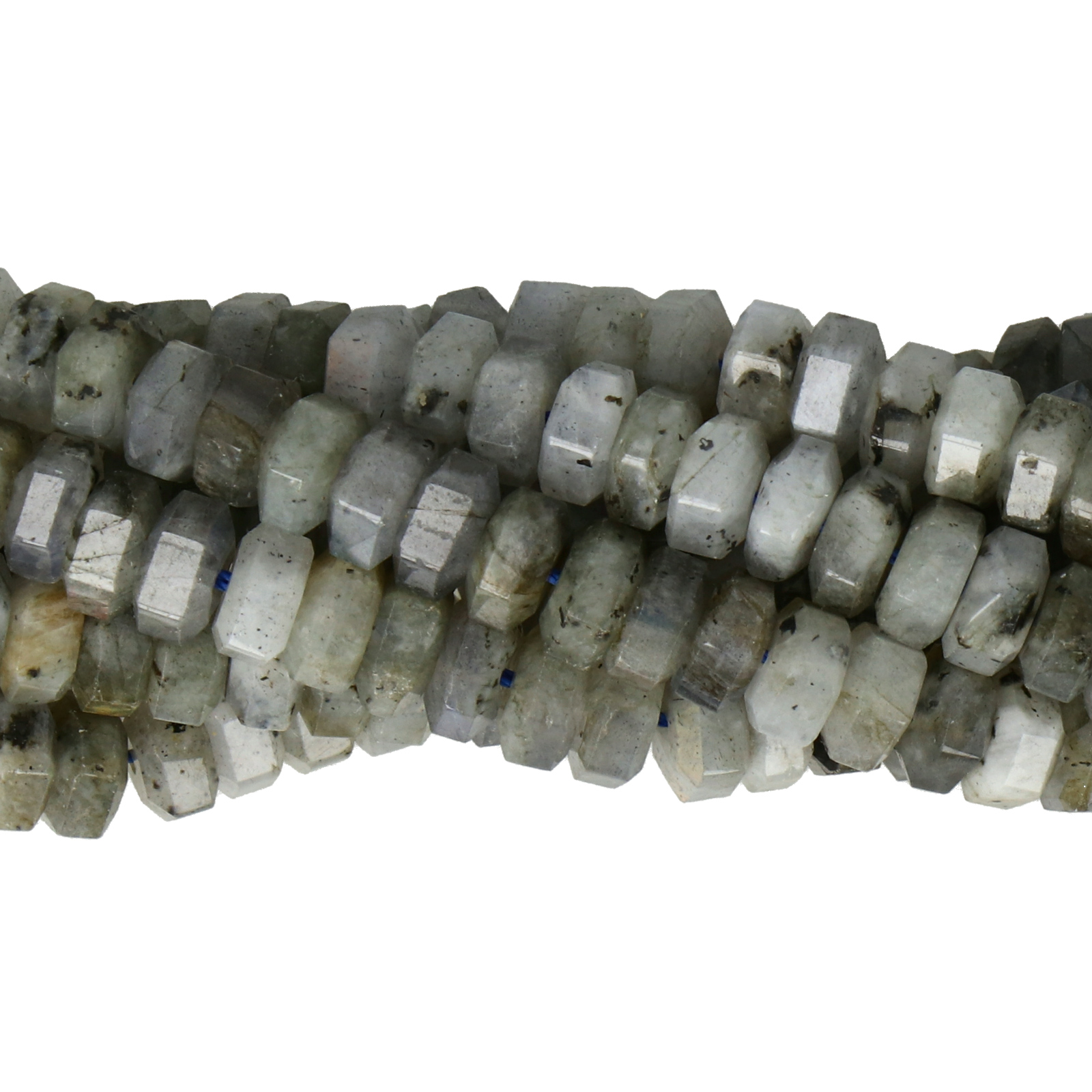labradorite faceted roundelle special cut 6x3mm | 20pc