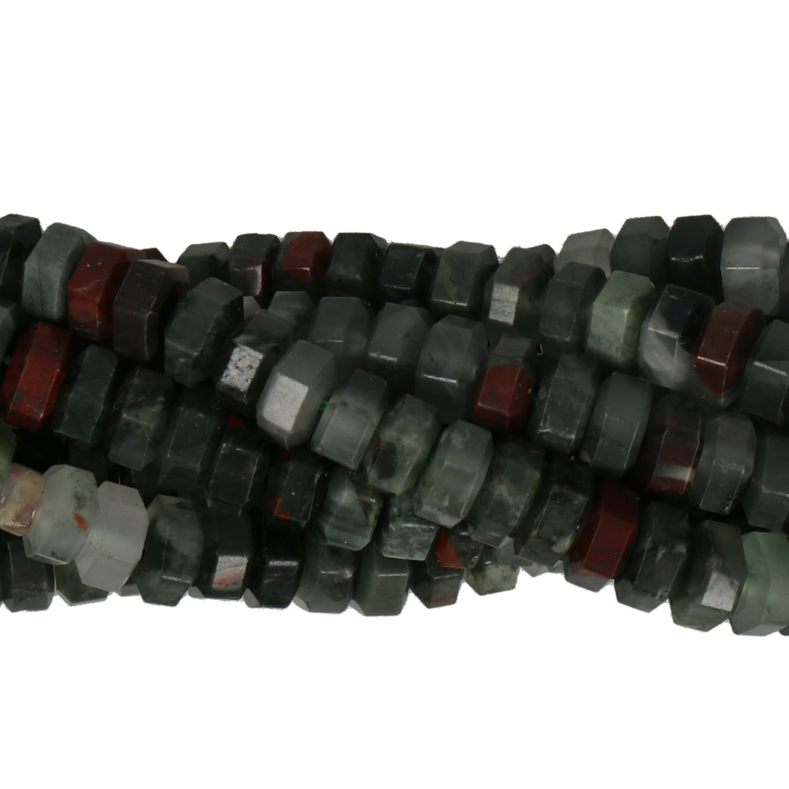 bloodstone faceted roundelle special cut 6x3mm | 20pc