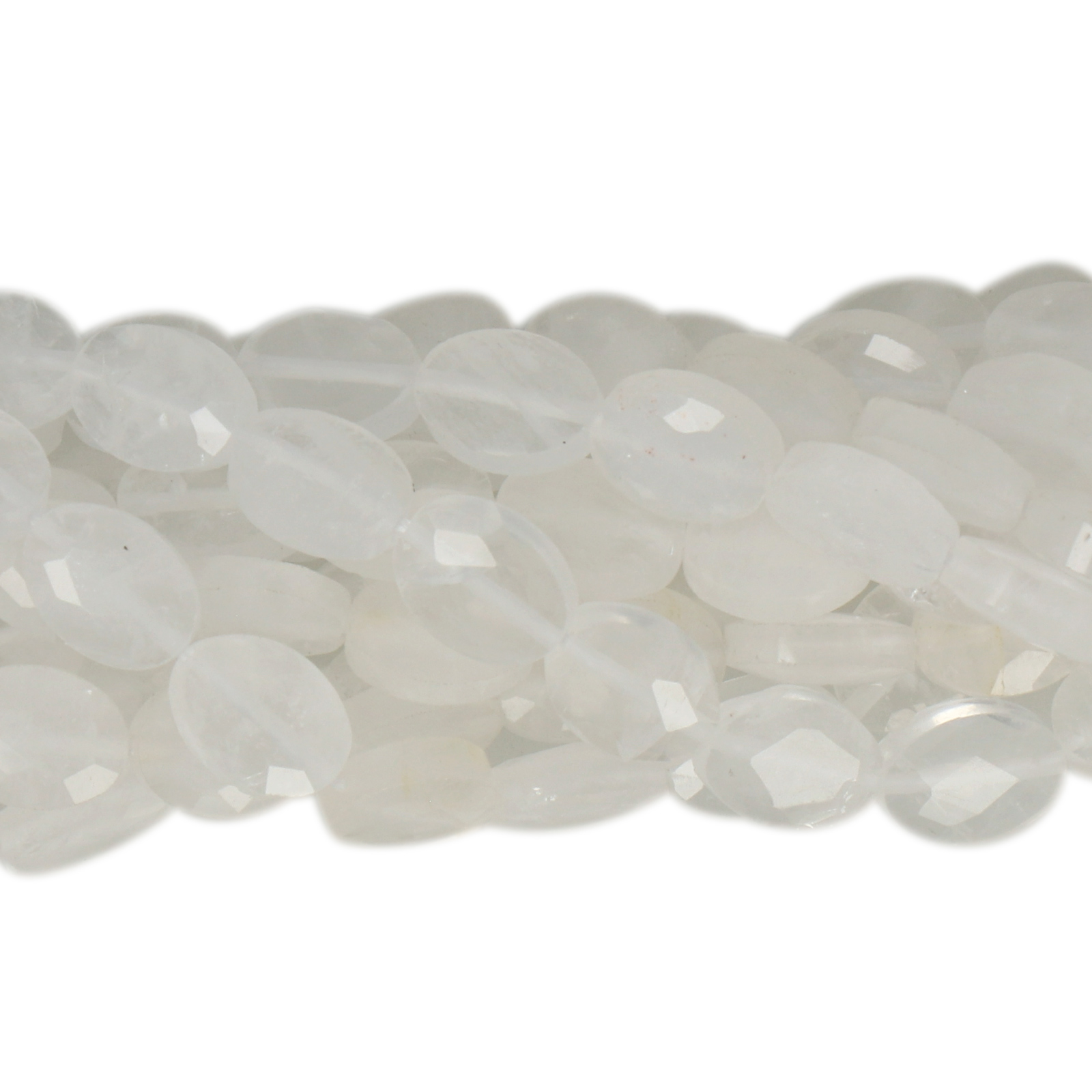 rock crystal faceted oval 8x6mm | 10pc