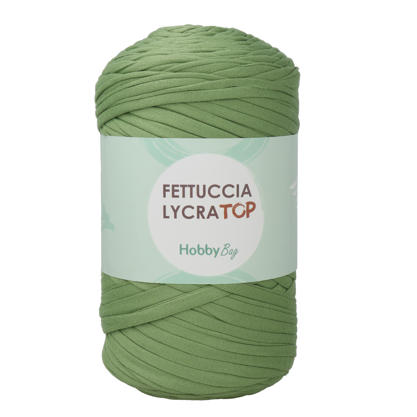 hobbybag t-shirt yarn fettuccia lycra top - sage (44) - 400gr (105mt) | 1pc