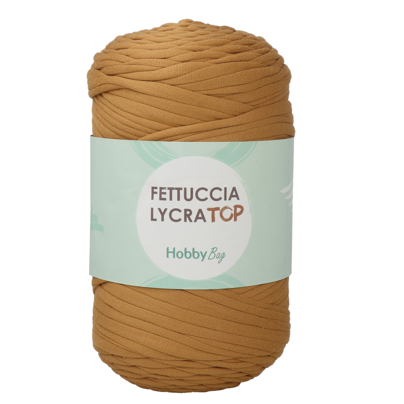hobbybag t-shirt yarn fettuccia lycra top - ochre (47) - 400gr (105mt) | 1pc
